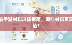 天谕手游材料选择指南，哪些材料更具价值？