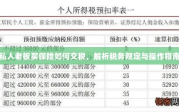 私人老板购买保险的税务规定与操作指南解析