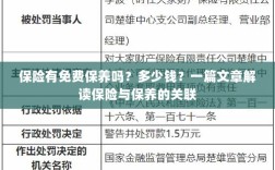保险与保养关联解析，免费保养政策及费用探讨