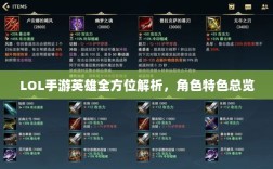 LOL手游英雄全方位解析，角色特色总览