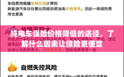 纯电车保险价格降低途径揭秘，哪些因素影响保险费用更便宜？