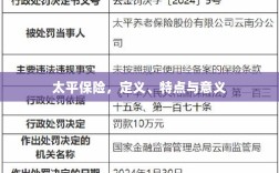 太平保险，定义、特性及意义解析