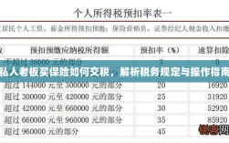 私人老板购买保险的税务规定与操作指南解析