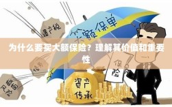 大额保险的价值与重要性，深度解析购买原因与保障优势