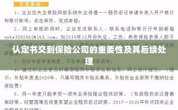 认定书交到保险公司的重要性及后续处理流程详解