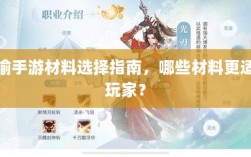 天谕手游材料选择指南，哪些材料更适合玩家？