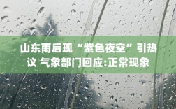 山东雨后惊艳紫色夜空现象揭秘，气象部门称属正常现象