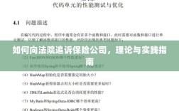 追诉保险公司于法院的程序，理论与实践指南
