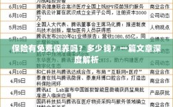 保险免费保养揭秘，费用及深度解析