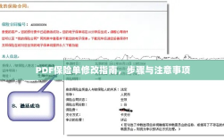 PDF保险单修改指南，步骤详解与注意事项
