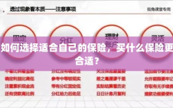 如何选择适合自己的保险，投保指南与保险类型推荐