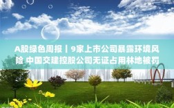 A股绿色周报，九家公司环境风险曝光，中国交建控股公司无证占用林地遭罚