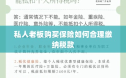私人老板购买保险如何合理缴税，策略与指南