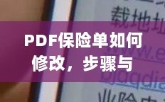 PDF保险单修改步骤及注意事项详解