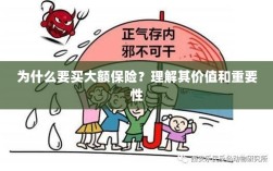 大额保险的价值与重要性，深度解析购买原因与保障优势