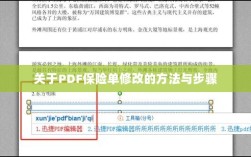 PDF保险单修改指南与步骤解析