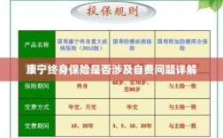 康宁终身保险自费问题详解解析