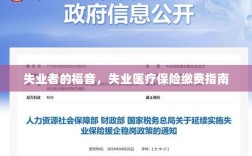 失业者的福音，失业医疗保险缴费详解