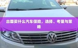 出国汽车保险购买指南，选择、考量与策略