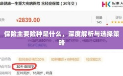 深度解析保险主要险种，选择策略与必备知识指南