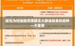 探究保险市场大额保险金险种缺失现象，大金险的缺失原因探究