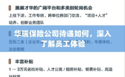 华瑞保险公司员工待遇与体验深度解析