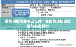 投保流程全解析，参加保险所需证件及必备材料指南