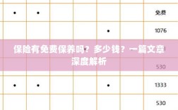 保险免费保养揭秘，费用及深度解析