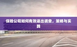 保险公司有效退出调查的策略与实践探讨