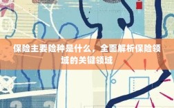全面解析保险领域关键领域，主要险种介绍与概述