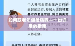 老年保险金的领取指南，步骤与要点详解