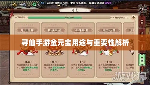 寻仙手游金元宝用途与重要性解析-图1 寻仙手游金元宝用途与重要性解析-图1