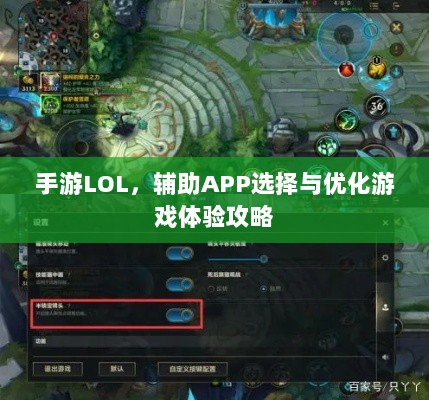 手游LOL，辅助APP选择与优化游戏体验攻略-图1