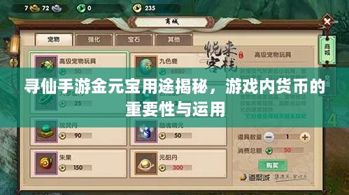 寻仙手游金元宝用途揭秘，游戏内货币的重要性与运用-图1