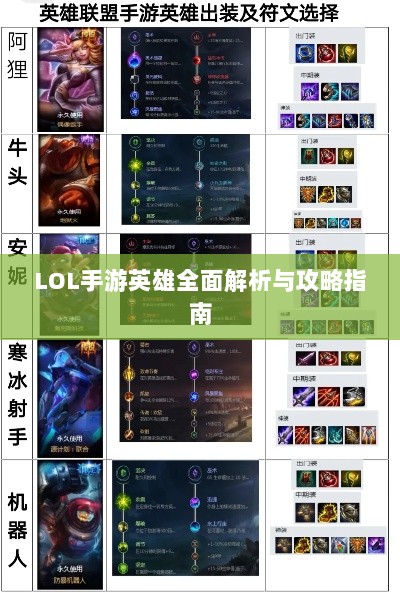 LOL手游英雄全面解析与攻略指南-图1