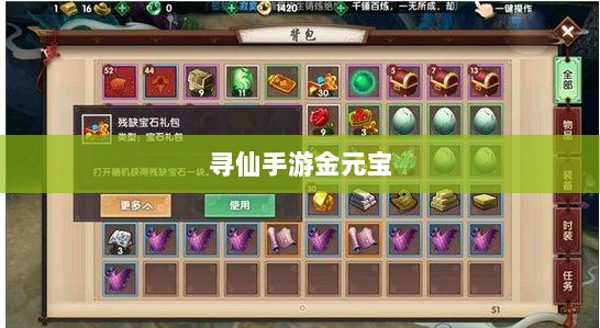 寻仙手游金元宝的用途及其意义解析-图1