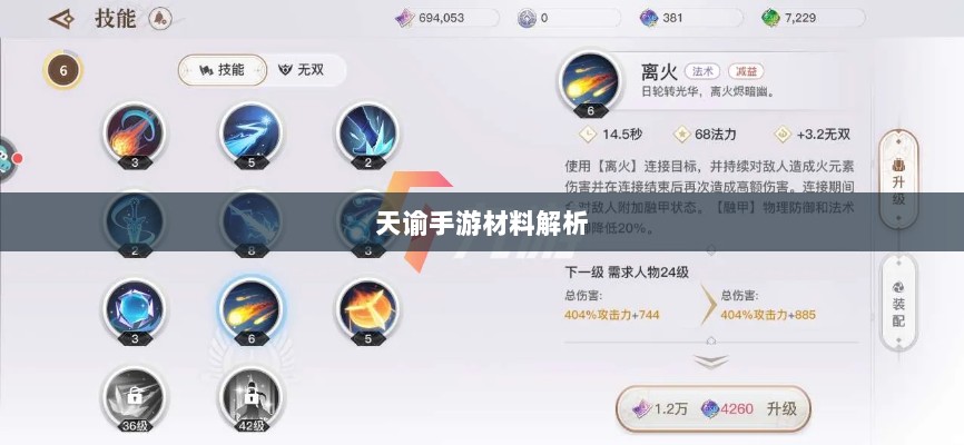 天谕手游材料解析,优势材料一览-图1 天谕手游材料解析,优势材料一览-图1