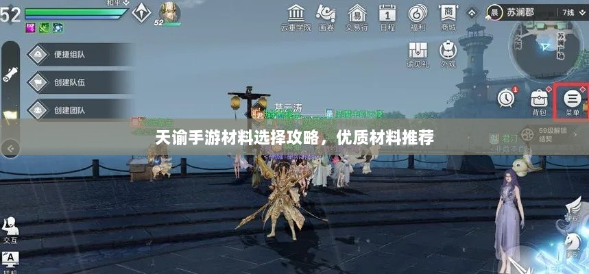 天谕手游材料选择攻略,优质材料推荐-图1 天谕手游材料选择攻略,优质材料推荐-图1