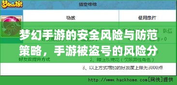 梦幻手游的安全风险与防范策略，手游被盗号的风险分析-图1