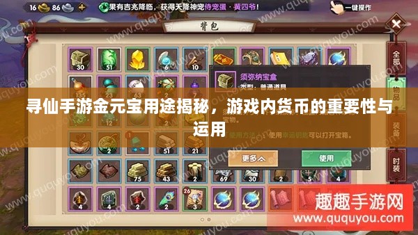 寻仙手游金元宝用途揭秘，游戏内货币的重要性与运用-图1