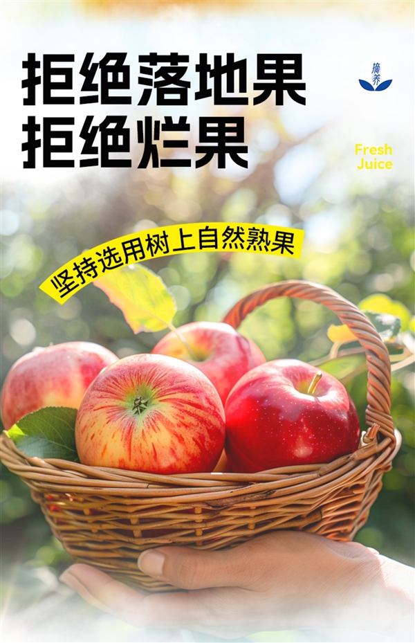 不加一滴水，新鲜水果汁摘养NFC芒果/黄桃/苹果汁特惠活动，仅需9.9元！-图3