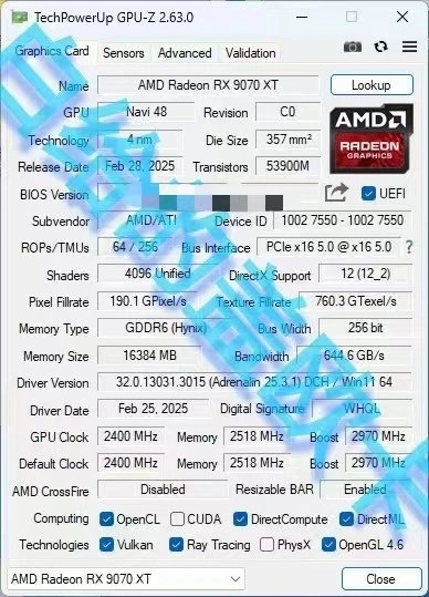 AMD公版RX 9070 XT全方位曝光与拆解,熟悉的设计风采-图7 AMD公版RX 9070 XT全方位曝光与拆解,熟悉的设计风采-图7