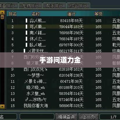 手游问道力金深度解析-图1 手游问道力金深度解析-图1