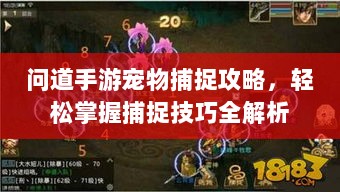 问道手游宠物捕捉攻略,轻松掌握捕捉技巧全解析-图1 问道手游宠物捕捉攻略,轻松掌握捕捉技巧全解析-图1