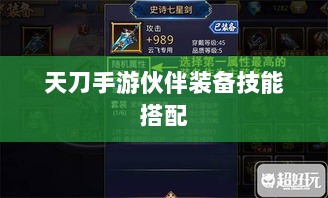 天刀手游伙伴装备技能搭配与策略指南-图1 天刀手游伙伴装备技能搭配与策略指南-图1