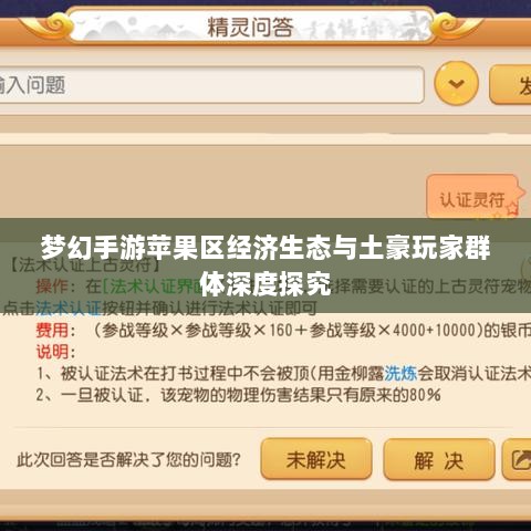 梦幻手游苹果区经济生态与土豪玩家群体深度探究-图1