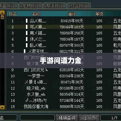 手游问道力金深度解析-图1