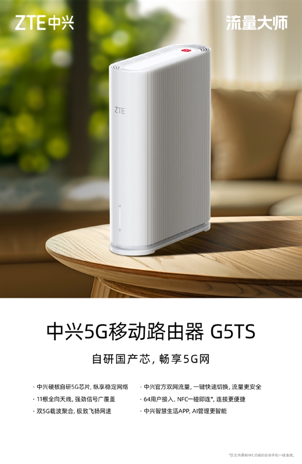 中兴自研国产芯5G移动路由器G5TS首发,699元,流量不限速,无虚标开启销售-图4 中兴自研国产芯5G移动路由器G5TS首发,699元,流量不限速,无虚标开启销售-图4