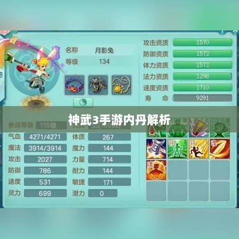 神武3手游内丹解析，神秘力量的奥秘探究-图1