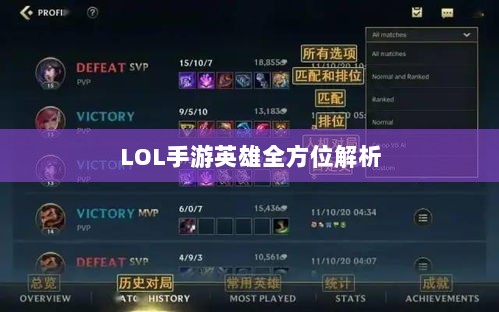 LOL手游英雄全方位解析,角色特色与技能概览-图1 LOL手游英雄全方位解析,角色特色与技能概览-图1